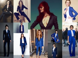 Inspiratie bruidspak blauw