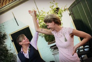 Dames trouwpak op maat gemaakt