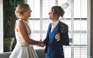 Dames trouwpak op maat gemaakt