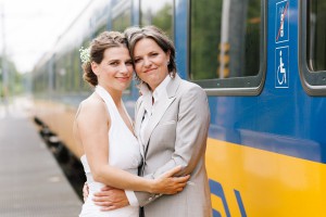Dames trouwpak grijs maatkleding