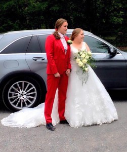 Smoking vrouw rood