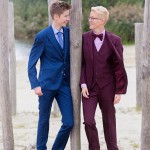 Vrouw in mannenpak lesbische bruid