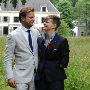 Dames trouwpak op maat gemaakt