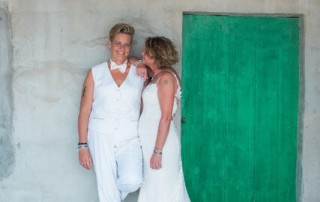 Broekpak bruid vrouwen huwelijk