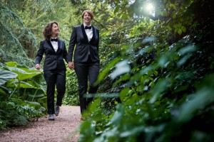 Trouwkostuum vrouw smoking zwart