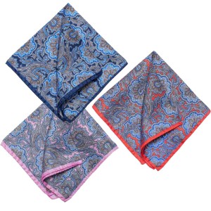 Pochet dames zijde glanzend paisley