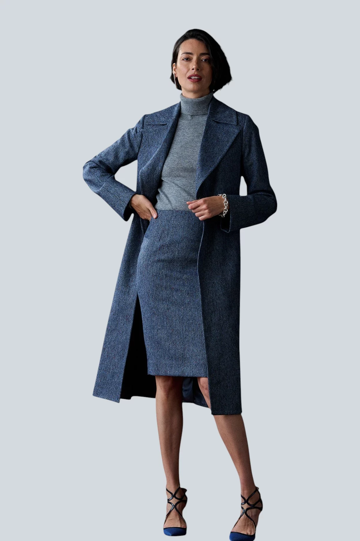 Moeder van de bruid kleding met lang colbert