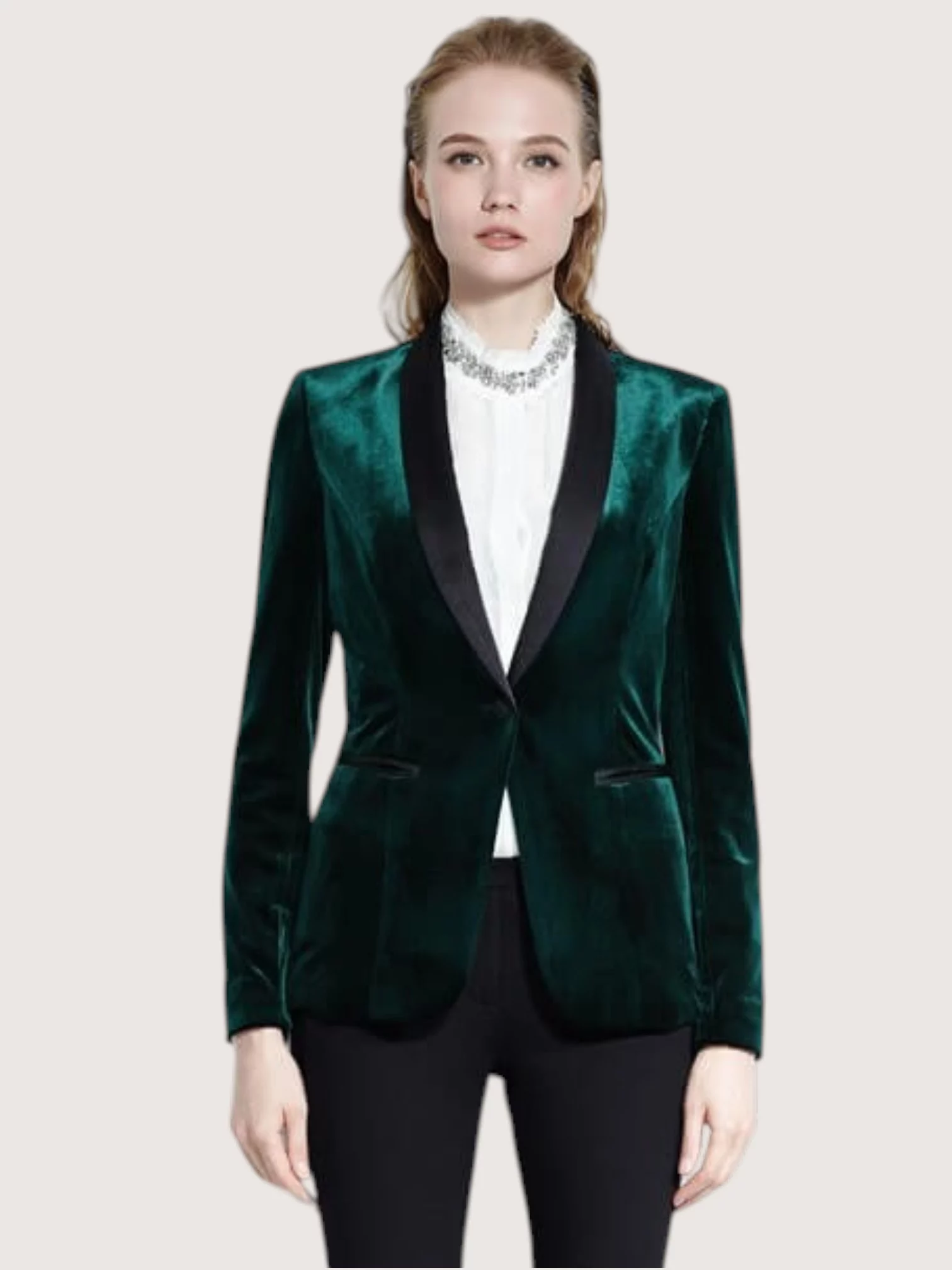 Bruid smoking groen op maat gemaakt