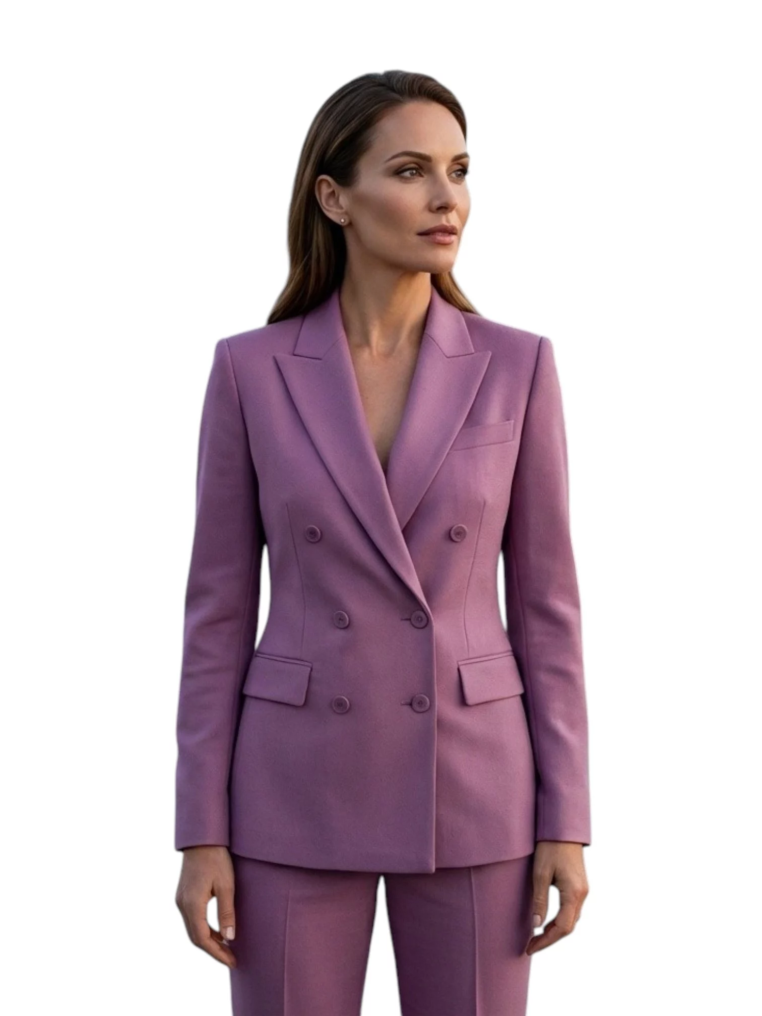 Trouwpak vrouw paars 