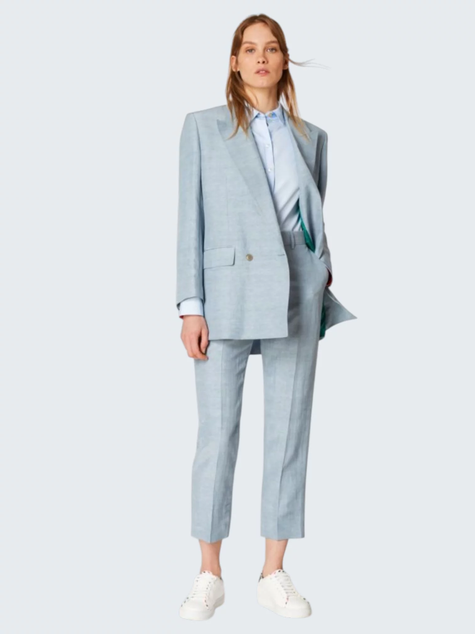 Trouwpak voor vrouwen licht blauw 