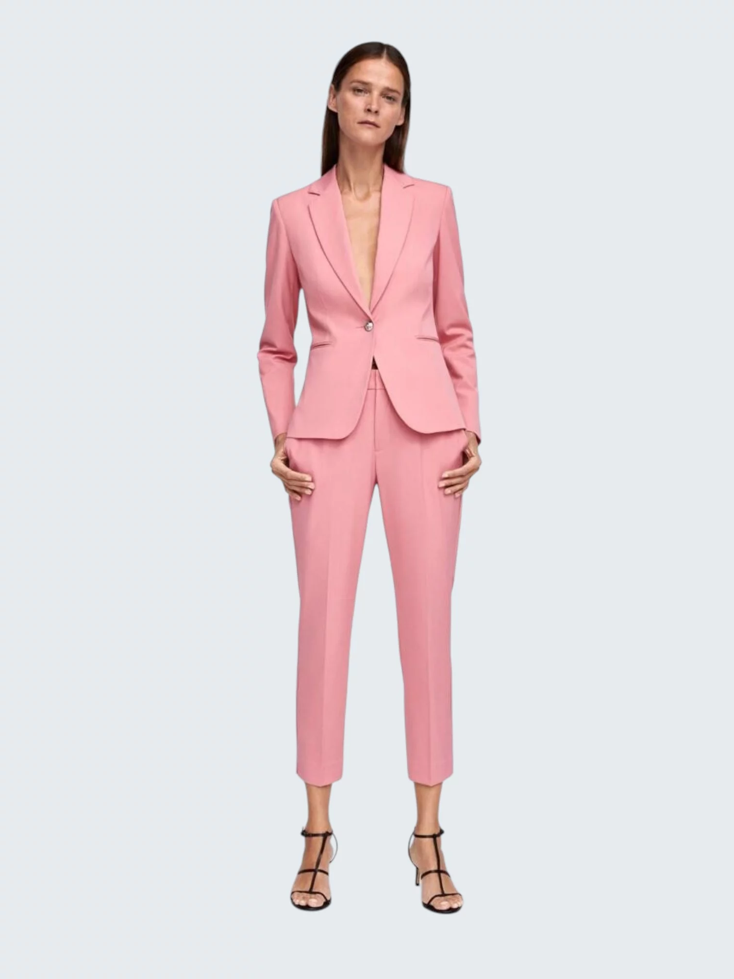 Broekpak bruid sexy vrouwelijk op maat roze 