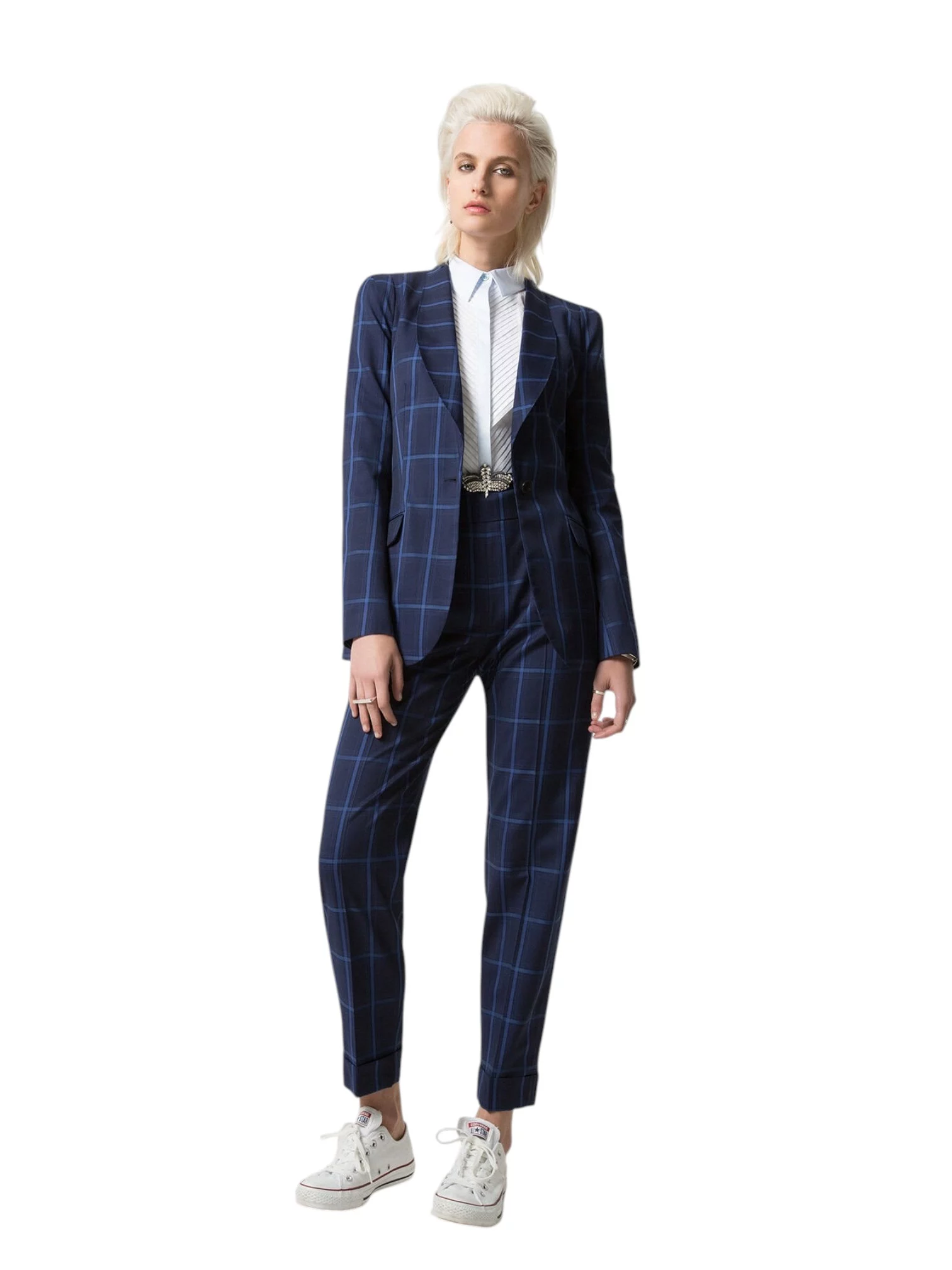 Broekpak bruid androgeen met ruit