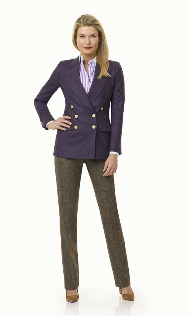 Dames trouwpak wit met dubbele sluiting 