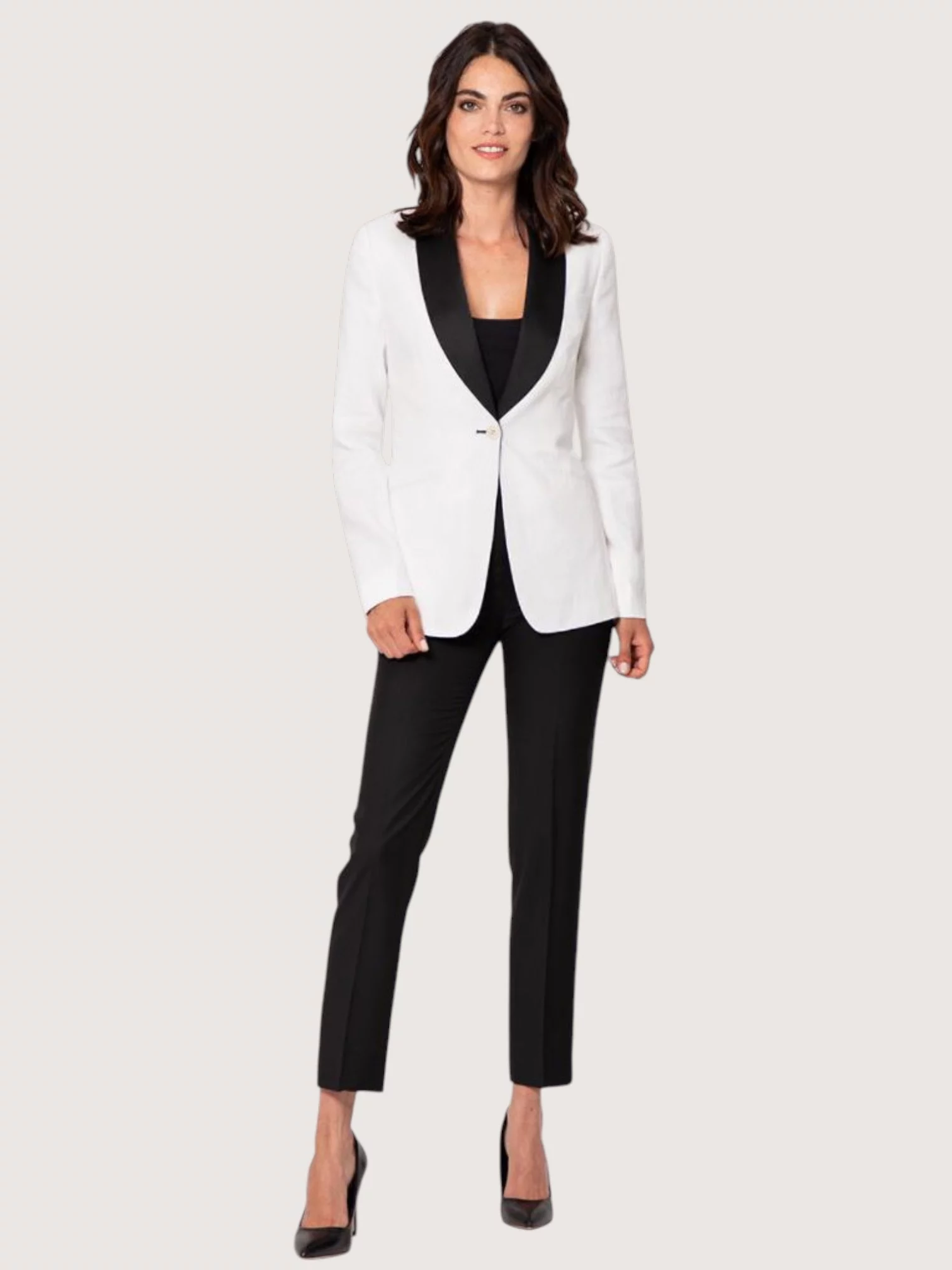 Smoking vrouw wit en zwart op maat 