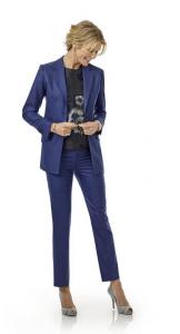 Dames maatkostuum blauw zakelijk 