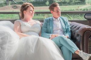 Broekpak-bruid-groen-op-maat-gemaakt