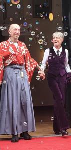 Broekpak-bruid-paars-fluweel