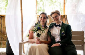 Dames-maatpak-trouwpak-groen