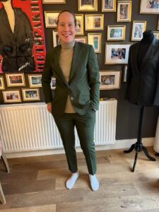 Dames-trouwpak-groen