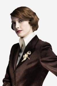 Dames maatcolbert gemaakt van bruin veloers met vrouwelijke pasvorm