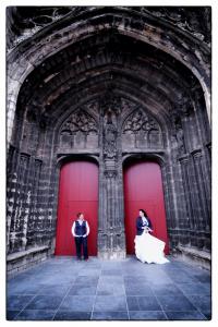 Dames trouwkostuum met vest gemaakt voor Lindsey