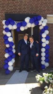 Dames trouwkostuums gemaakt voor lesbisch huwelijk Jessica en Rowena