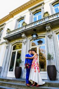 Helder-blauw-3-delig-dames-trouwpak-pak