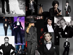 Inspriratie zwart bruidspak 