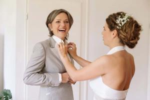 Trouwkleding vrouw maatpak voor bruid Margreet (1)