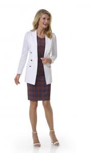 Vrouwelijk wit pak met jurk